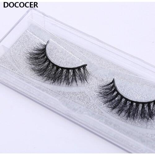 DOCOCER 3D Mink Lashes Real Mink Natural False Eyelashes Handmade Fake Eye Lashes Extension for Beauty Makeup D112