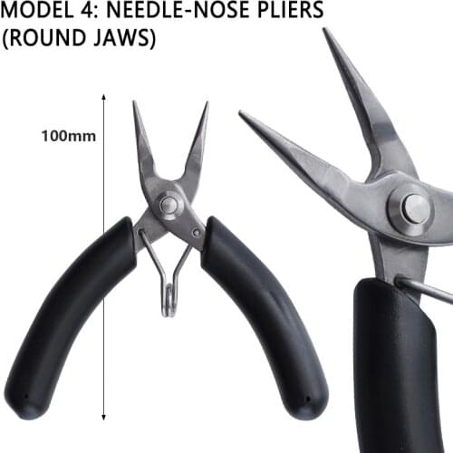 4 Inch Mini Pliers Diagonal Pliers Bent Needle Nipper Nose Pliers Cable Snips Electrical Cutting Pliers Repair DIY Hand Tools