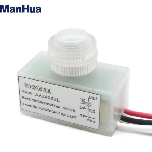 Manhua 220V AA2405EL Automatic photocontrol switch turning ON-OFF the lights at dusk and dawn