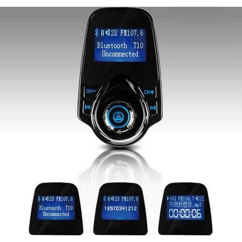 Car MP3 Player BluetoothHandsfree FM Transmitter HD Loosless + LCD Screen + Support TF Slot