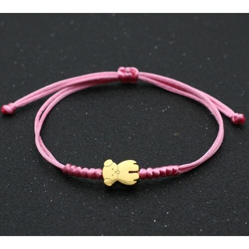Lovely Little Bear Women Bracelet Handmade Braid Bracelet Couple Friendship Lucky Bracelet Men Jewelry Male Female Pulsera Gift
