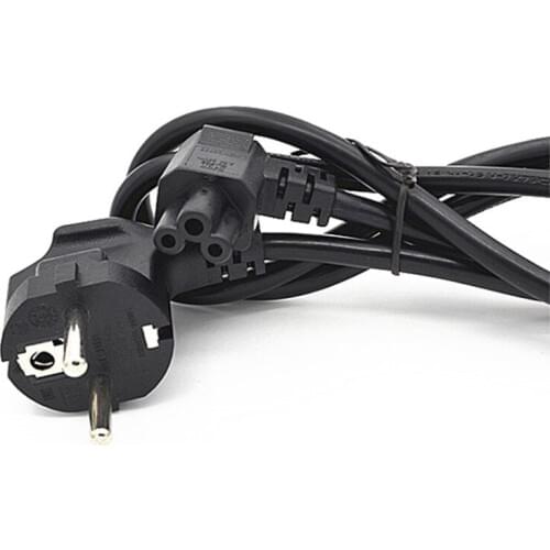 EU German To C5 Power Extension Cable Left Angle C5 AC Power Cord for Lenovo notebook