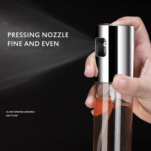 Cooking Tool Olive Oil Pump Oil Spray Stainless Steel Glass Vinegar Bottle Oil Dispenser Kitchen Oil Pot Glass Oil Spray Bottle