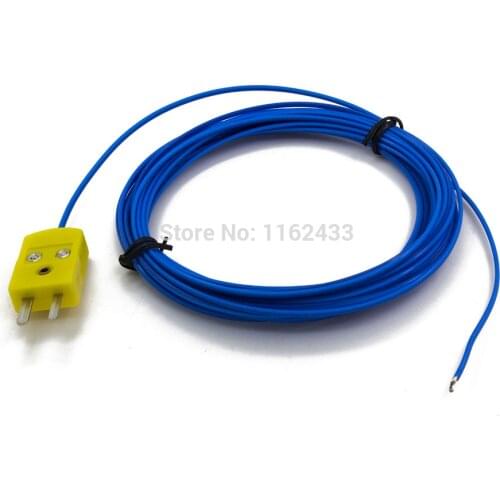 FTARW02 K type 5m PTEE cable wire head plug connection thermocouple temperature sensor