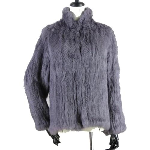 Zero Fish top sell fur New Genuine Rabbit Fur Coat Fashion Women knit Rabbit Fur Jacket Winter Warm Rabbit Fur Outwear HP-716