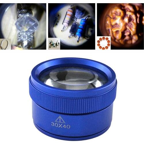 Small 30X Optical Magnifier Glasses Loop Microscope Jewelries Loupes Tool