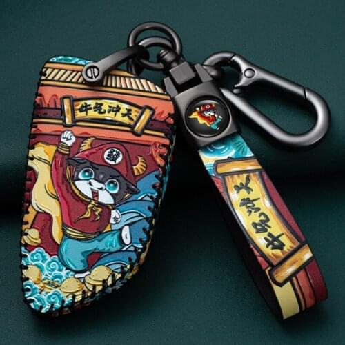 Fashion Leather Car Key Case For BMW E90 E70 E87 1 3 5 6 Series M3 M5 X1 X5 X6 Z4 Keychain Holder Cover Bag Auto Accessory