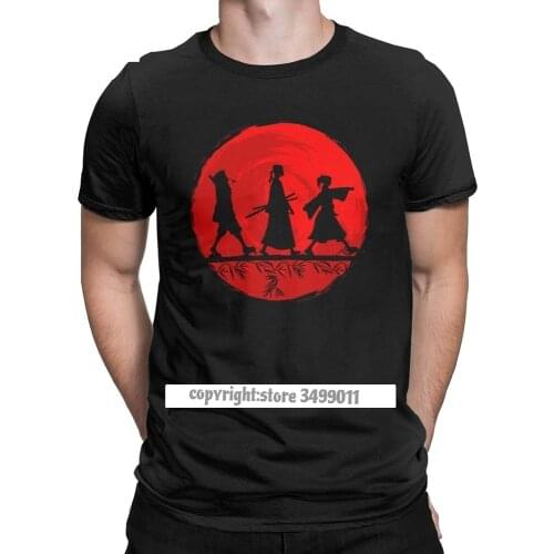 Samurai Champloo Manga Anime Tshirts Men Round Collar Premium Cotton T Shirts Fitness Tee Shirt Camisas