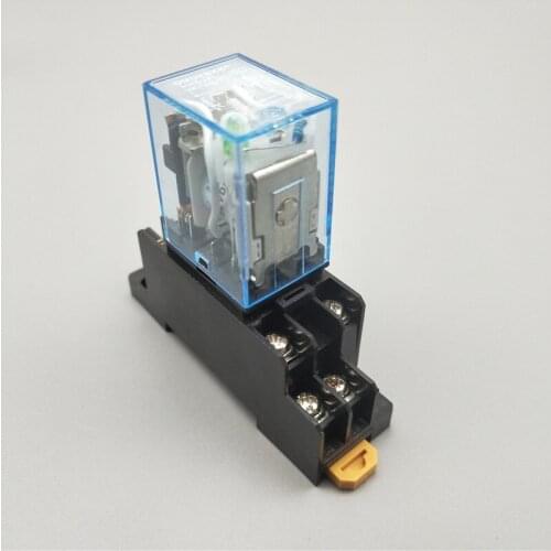 MY2P HH52P MY2NJ Relay Coil General DPDT Micro Mini Electromagnetic Relay Switch with Socket Base LED AC 110V 220V DC 12V 24V