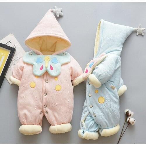 2021 Autumn Winter Rompers For Baby Girls Boys Jumpsuit Kids Costume Toddler Bodysuit Warm Infants Overalls Newborn Baby Clothes