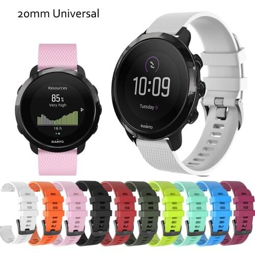 10 Colors Small Silicone WatchBand WristStrap Bracelet Replacement For SUUNTO 3 Fitness Bracelet Strap Watchband For TicWatch E