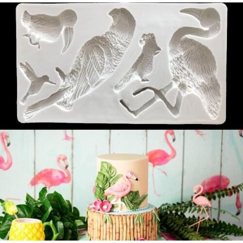 Silicone Soap Molds Tropical Rainforest Flamingo Parrot Tortoise Leaf Plants Ceramic Gypsum DIY Mug Polymer Fondant Cake Mold