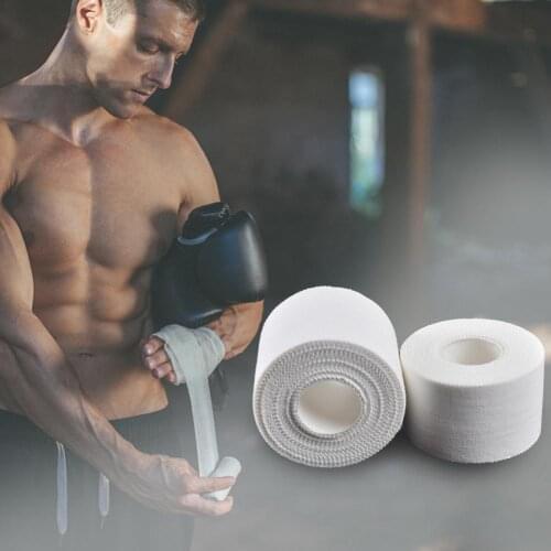Sports Bandage Protective Sports Tape Pressure Protective Tape Leggings Protector Fixed White Tape Tear Sticky Residue For Athle