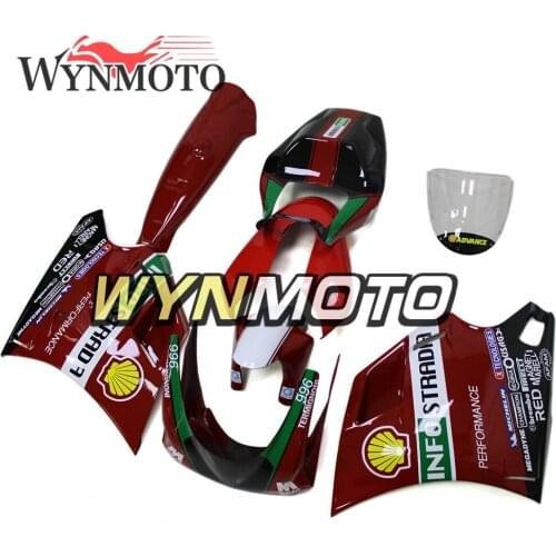 Fiberglass Racing Fairings For Ducati 996 998 916 748 1996 97 98 99 00 01 2002 Motorcycle Cowlings - Red Green White Black