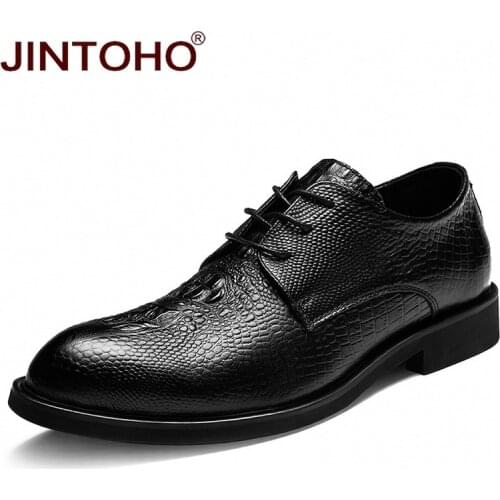 JINTOHO High Quality Men Genuine Leather Shoes Men Fashion Casual Leather Shoes Brand Male Leather Shoes 2019 Moccasins Men