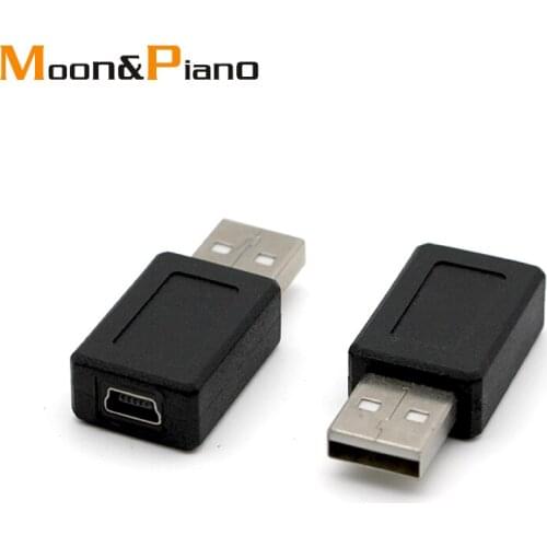 USB to Mini USB Connectors Male to Female USB 2.0 Adapter Computer Cables Lightweight Shape Black Color usb Converter
