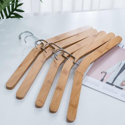 44cm 5 pcs/lot Solid Wood Coat Hanger for Adult and Kids Bamboo Garment Rack Childrens Suit Hanging