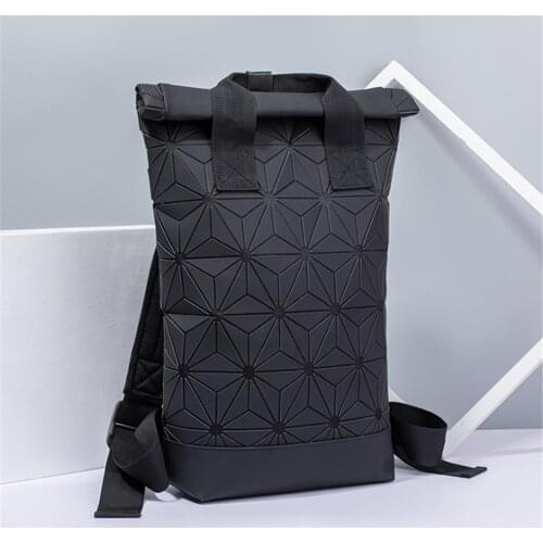 Geometric rhombus backpack large capacity fitness backpack men and women schoolbag sports outdoor backpack student schoolbag