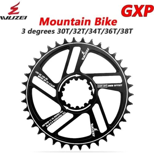 WUZEI MTB Mountain Bike Chainring 30/32/34/36/38T 3/6 degrees Boost Chainwheel for Sram 11/12S SX NX GX GXP Crankset