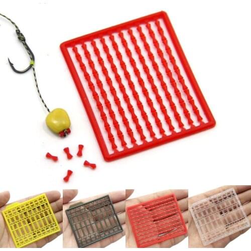 10Pcs/Lot Carp Fishing Tackle Hair Rig Boilie Bait Dumbell Stops Boilie Stopper Hair Extender Carp Tools With Mixed Colors