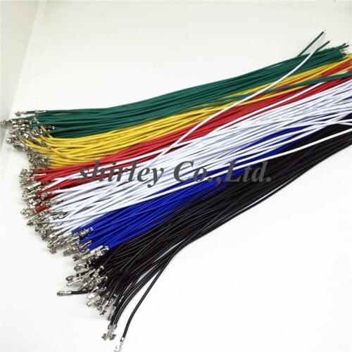 100pcs Female Crimp Pin 26AWG 1007 10cm 15CM 20CM wire 2.54mm Pitch cable Tin Conductor wires Choose DIY XH2.54mm Connector Wire