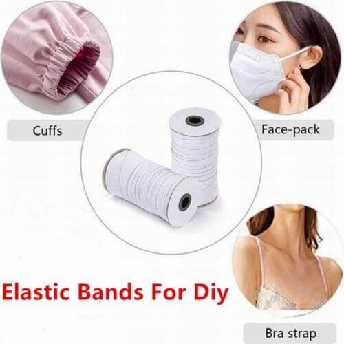 10Meter/lot elastic band 6mm 1/4 Inch sewing mask band high quality flat elastic bands for underwear pajamas ties trim face mask