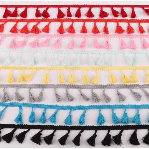 5yards/lot Pompom Tassel Lace Ribbon Trim Ball Fringe Wedding Party Decoration Handmade Crafts Accessories