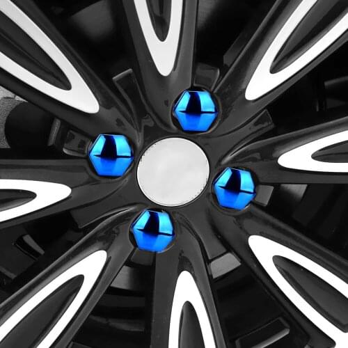 Anti-Rust Car Tyre Nut Bolt Protection Covers Caps Car Wheel Nut Caps 20 Pieces Exterior Decoration 17mm Auto Hub Screw Cover