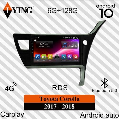IYING Android Auto Carplay For Toyota Corolla 2017-2018 Car Radio Multimedia Video Player Navigation GPS DSP Android 10 No 2din