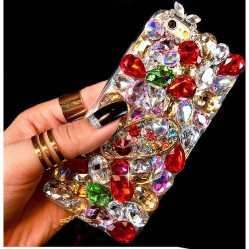 Luxury 3D Color Diamond Case Rhinestone Bling Phone Cover fundas coque for Samsung A50 A90 A7 A9 A8 A70 A80 j7 j6 j8 PLUS Lite