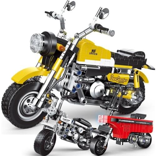 Technology series KC007-KC009 off-road motorcycle building blocks childrens educational assembly toy model for children gifts