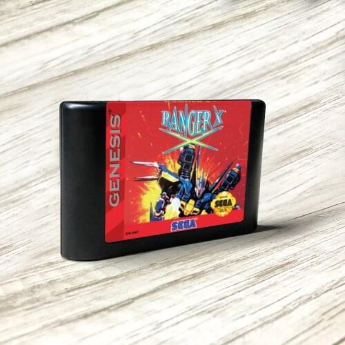 Ranger-X - USA Label Flashkit MD Electroless Gold PCB Card for Sega Genesis Megadrive Video Game Console