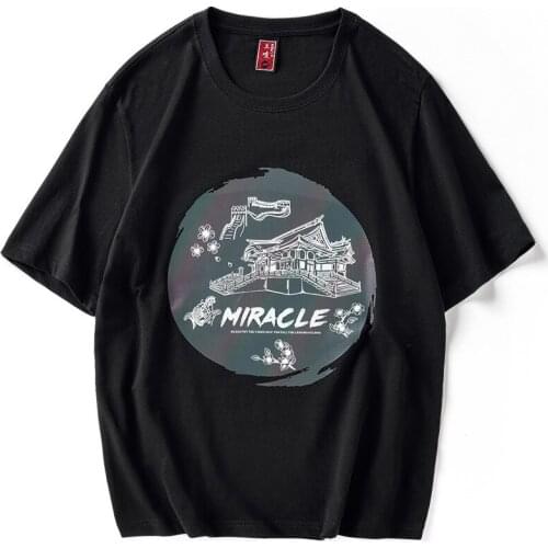 The new spring and summer 2021 cotton tide loose short sleeve T-shirt male the current Chinese wind menswear phoenix embroidery