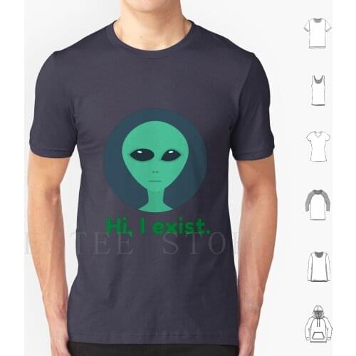 Exist T Shirt Print Cotton Ufo Science Extraterrestrial Pentagon Space Planet Spaceships Xenomorph Universe Science Fiction