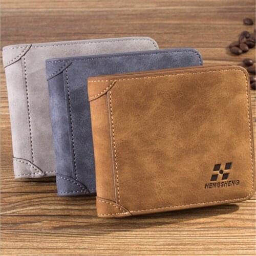 Mens Wallet Short Tri-fold Wallet Business Multi-card zipper Coin Purse Multifunction Horizontal Wallet PU leather purse