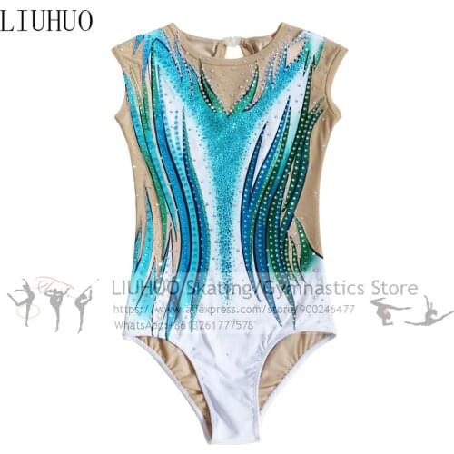 Costume Figure Skating Dress long sleeve Ice Skating Skirt for Girl Women Kids Customized polyamide Chinese Style Ink Color