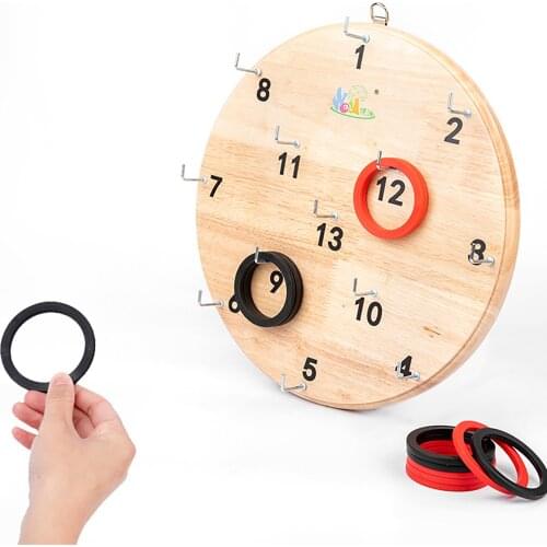 Hook And Ring Toss Game Wall Ring Toss Games Hook Board Ring Toss Throwing Ring Game Wall Hanging Ring Toy For Outdoor Indoor