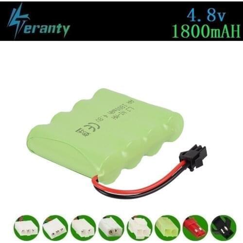 M Model ) 4.8v 1800mah NiMH Battery For Rc toys Cars Tanks Robots Boats Guns 4.8v Rechargeable Battery AA Battery Pack 1Pcs