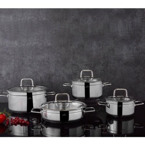 Modena 8 Piece Steel Cookware Set (according to your country extra payment of customs yapılabilir)