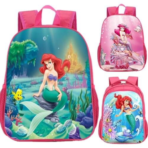 Pink Mermaid Princess Backpack School Bag Kids Girl Bookbag Casual Teenagers Student Travel Laptop Bags Children Cosplay Gift