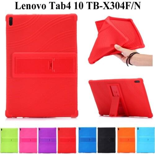 Silicon Soft PU Leather Case For Lenovo tab 4 10 TB-X304F/N Funda stand cover for lenovo tab 4 10 plus TB-X704F/N case +Film+Pen