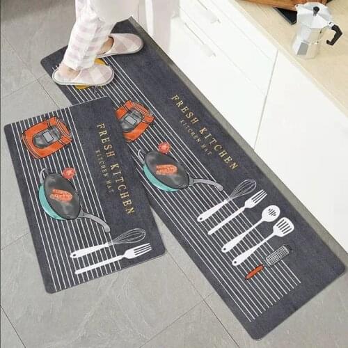 Modern Home Kitchen Mat Cartoon Soft Rug Bath Long Doormat Entrance Balcony Hotel Living Room Kitchen Bathroom Carpet Non-slip