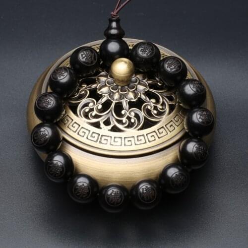 Bracelet men and women stretch bracelet wooden rosary Buddha black handmade rosary bracelet faith lucky