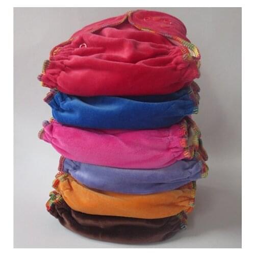 2015 High quality Double Rows Snaps Natural Bamboo Velour Cloth Diaper Fitted One Size 5 pcs Nappy With 2 Bamboo Inserts PUL