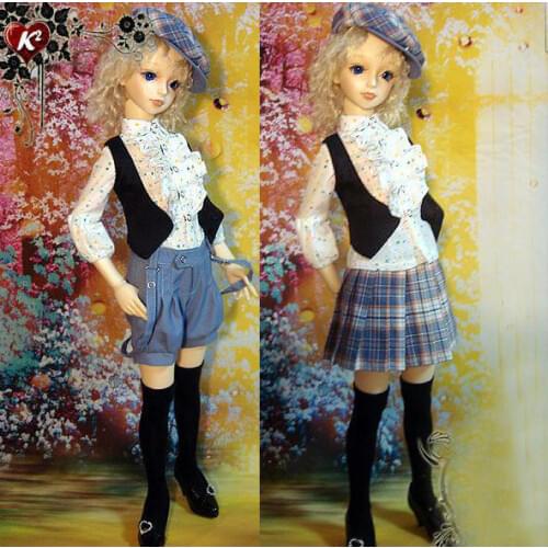 [wamami] 290# Skirt/Shirt/Shorts/Cap/Waistcoat For 1/4 MSD 1/3 SD AOD BJD Doll Dollfie