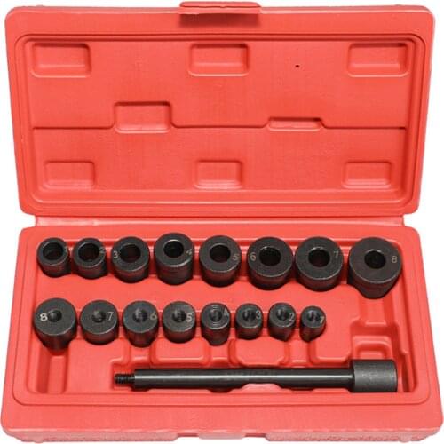 17PCS Universal Coupling Clutch Centering Tools Car Clutch Alignment Tool Kit with Storage Case For Light Commercial Vehicles