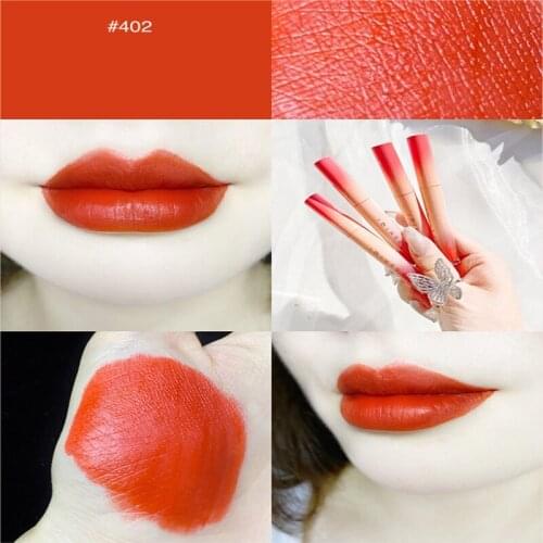 4PCS Velvet Lip Glaze Matte Allure Lipstick Waterproof Nonstick Cup No Fading Lip Gloss Set Cosmetics Lip Makeup TSLM1