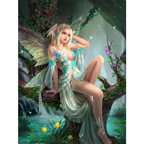 5D Diamond Painting Fairy Cross Stitch Diamond Mosaic Diamond Embroidery Rhinestone Picture Home Decor