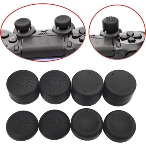 8Pcs Silicone Controller Thumb Stick Grip Cap Cover For PS4 Heightened Anti-Slip Switch Controller Thumb Cap Game Accessories