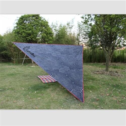 Large size Triangular 3X3X3m 4X4X4m 5X5X5m camouflage Camping awnings Sunscreen Windproof waterproof silver coating Sunshade